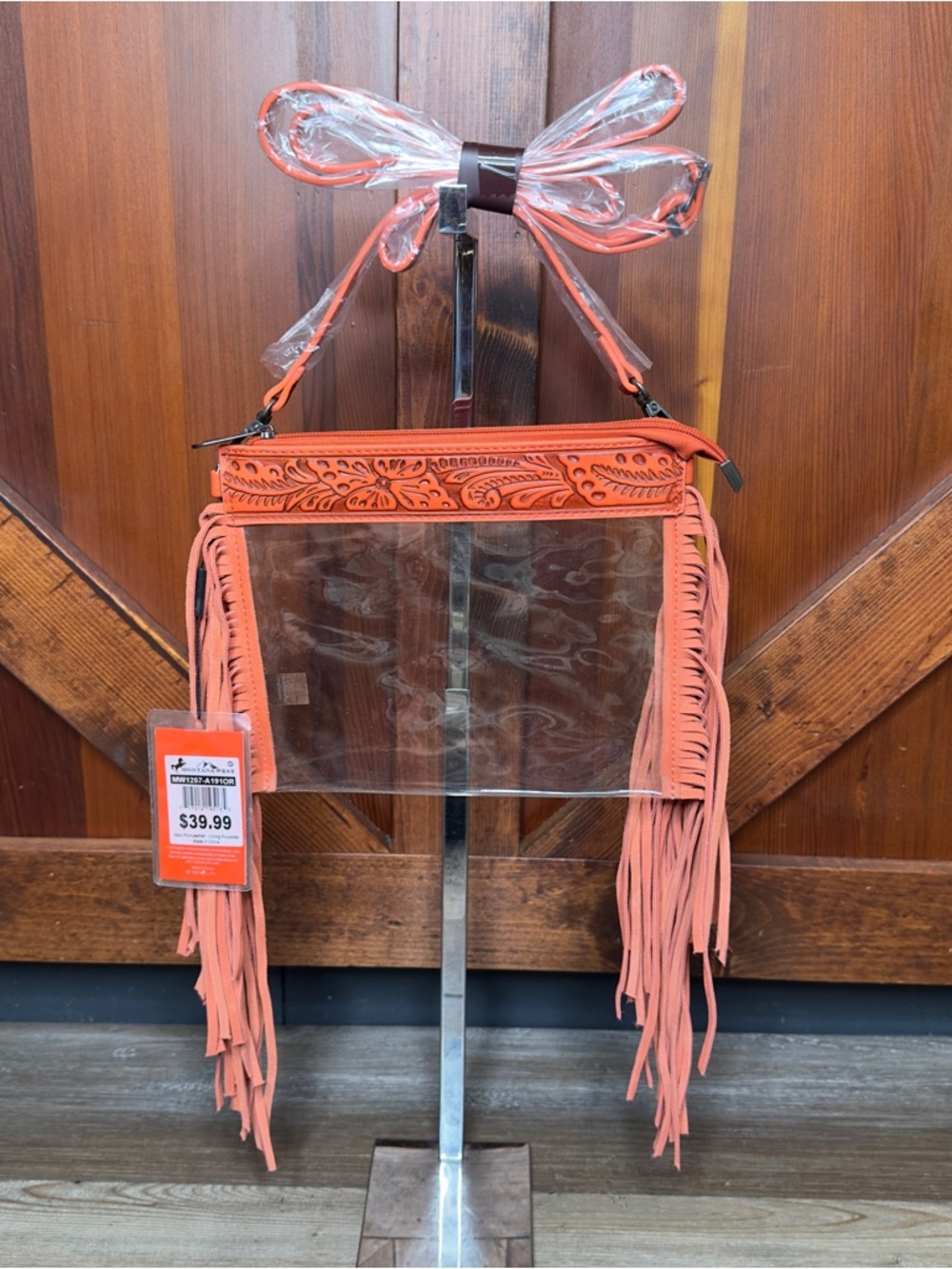 Clear Bag Western Fringe Cowgirl Fringe Stadium Purse